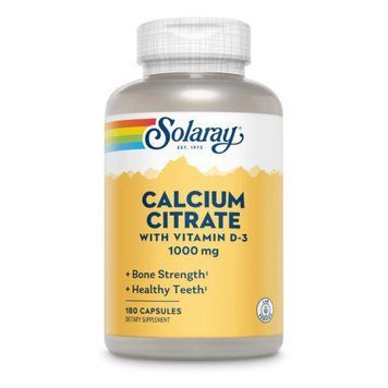 Цитрат кальцію з D-3 Solaray Calcium Citrate w/Vit D-3 1000mg - 180 капсул 2023-10-2416 фото