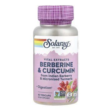 Берберин та куркумін Solaray Berberine & Curcumin 600mg - 60 капсул 2023-10-7734 фото