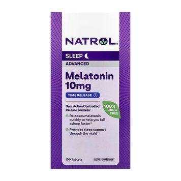 Мелатонін для покращення сну NATROL Advanced Sleep Melatonin 10mg - 100 tabletok 2023-10-6221 фото