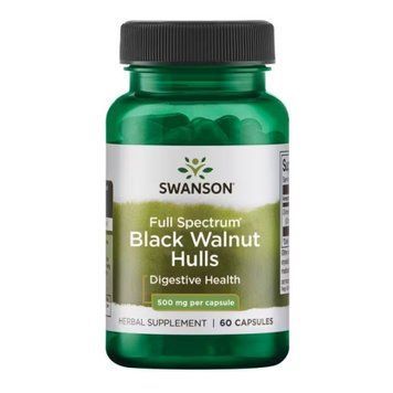 Чорний горіх Black Walnut Hulls Swanson 500 мг, 60 капсул 100-74-4582106-20 фото