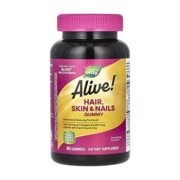 Желейки для волосся, шкіри та нігтів Nature's Way Hair, Skin & Nail Gummy - 60 желейок 2023-10-6381 фото