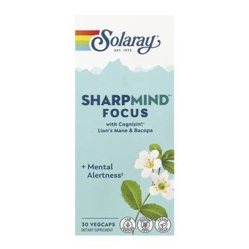 Ноотропний комплекс для концентрації Solaray SharpMind Nootropics Focus - 30 рослинних капсул 2024-11-0250 фото