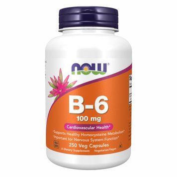 Вітамін B-6 Now Foods B-6 100mg - 250 капсул 2022-10-1428 фото