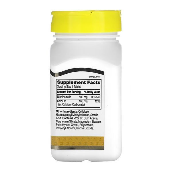 Ніацинамід 21st Century Niacinamide 500 mg - 110 таблеток 2023-10-7100 фото