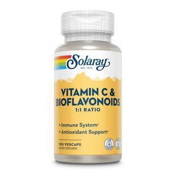 Вітамін C та біофлавоноїди 1:1 Solaray Vitamin C & Bioflavonoids 1:1 500mg - 100 рослинних капсул 2023-10-3153 фото