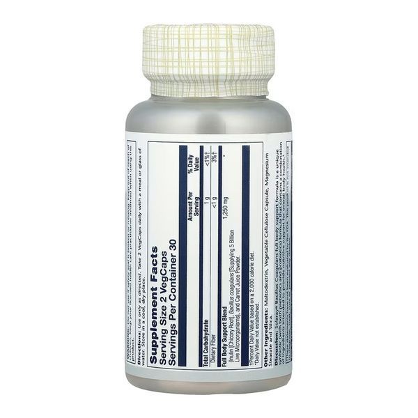 Пробіотик бацилус коагуланс Solaray Bacillus Coagulans 5 Billion CFU - 60 капсул 2023-10-6977 фото