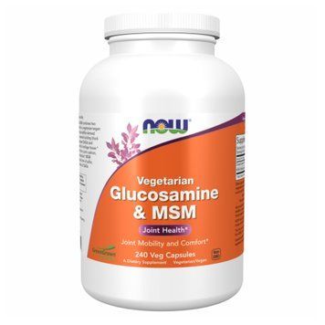 Вегетаріанський глюкозамін та МСМ Now Foods Veg Glucosamine & MSM - 240 капсул 2022-10-1355 фото