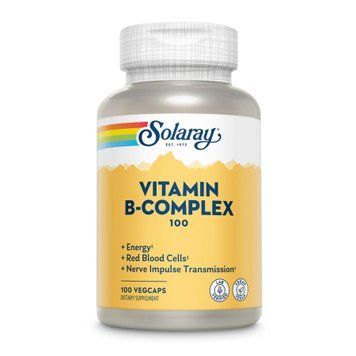 Комплекс вітамінів групи B Solaray Vitamin B-Complex 100 - 100 рослинних капсул 2023-10-2385 фото