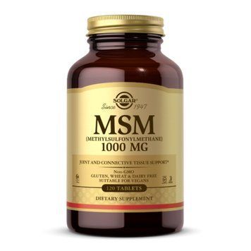 МСМ Solgar MSM 1000mg - 120 таблеток 2023-10-4129 фото