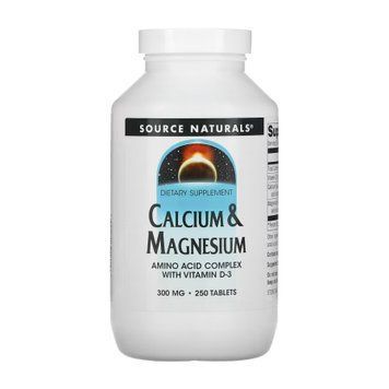 Кальцій та магній Source Naturals Calcium & Magnesium 300mg - 250 таблеток 2023-10-4322 фото