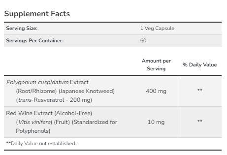 Ресвератрол Now Foods Resveratrol 200 mg - 60 капсул 2022-10-0106 фото