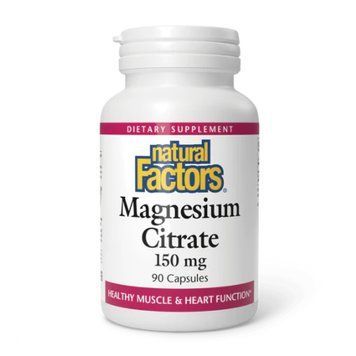 Цитрат магнію Natural Factors Magnesium Citrate 150mg - 90 капсул 2023-10-3823 фото