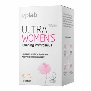 Олія вечірньої примули для жінок VPLab Ultra Women's Evening Primrose oil - 60 м'яких капсул 2022-10-0284 фото