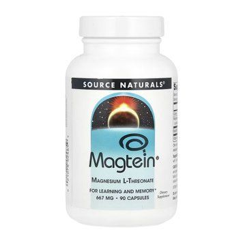 Треонат магнію Source Naturals Magtein&reg; - 90 капсул 2023-10-5895 фото