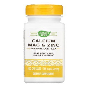 Кальцій Магній Цинк Nature's Way Calcium-Magnesium-Zinc - 100 капсул 2022-10-1075 фото