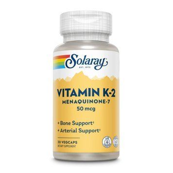 Вітамін K-2 MK-7 Solaray Vitamin K-2 MK-7 50mcg - 30 рослинних капсул 2023-10-2435 фото