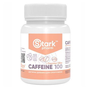 Кофеїн Stark Pharm Caffeine 100mg - 100 таблеток 2022-10-0764 фото
