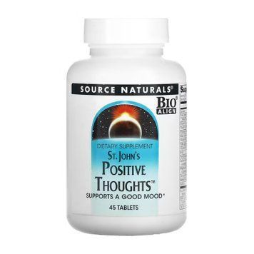 Комплекс для позитивного мислення зі звіробоєм Source Naturals St. John's Positive Thoughts&trade; - 45 таблеток 2023-10-4328 фото