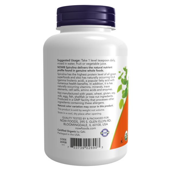 Спіруліна у порошку Now Foods Spirulina Powder - 113 г 2022-10-2601 фото