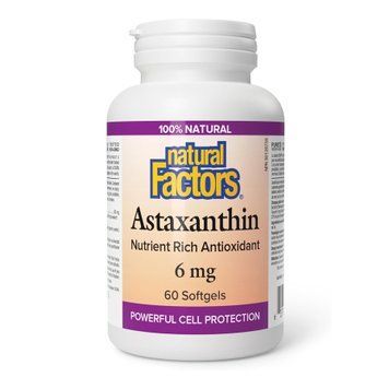 Астаксантин Natural Factors Astaxanthin 6 mg - 60 капсул 2023-10-6547 фото