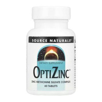 Хелатний цинк Source Naturals OptiZinc&reg; - 60 таблеток 2023-10-4616 фото