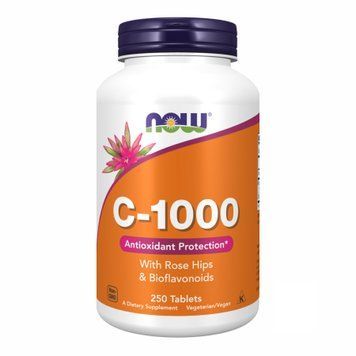 Вітамін C-1000 пролонгованої дії NOW Foods, 250 таблеток 2022-10-0014 фото