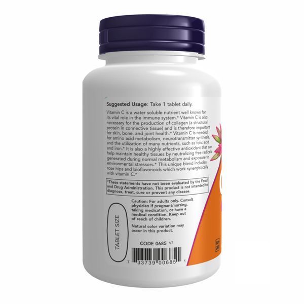 Вітамін C-1000 пролонгованої дії NOW Foods, 250 таблеток 2022-10-0014 фото