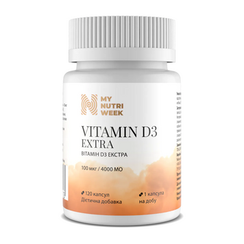 Вітамін D3 4000 МО My Nutri Week Vitamin D3 4000 IU - 120 капсул 2024-11-1143 фото