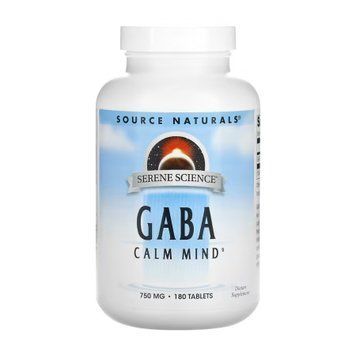 ГАМК Source Naturals Serene Science&reg; GABA 750 mg - 180 таблеток 2023-10-5114 фото