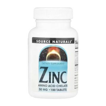 Цинк Source Naturals Zinc 50 mg - 100 таблеток 2023-10-5115 фото