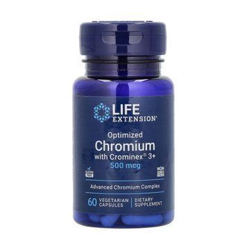 Оптимізований хром з Crominex&reg; 3+ Life Extension Optimized Chromium with Crominex&reg; 3+ 500 mcg - 60 рослинних капсул 2023-10-3216 фото