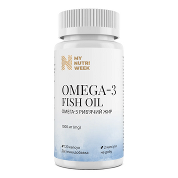 Омега-3 риб'ячий жир My Nutri Week Omega-3 Fish Oil - 120 капсул 2024-11-1100 фото