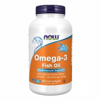 Омега-3 з риб'ячого желатину Now Foods Omega-3 FO 1000mg 180/120 Fish Gelatin - 200 м'яких капсул 2022-10-0051 фото
