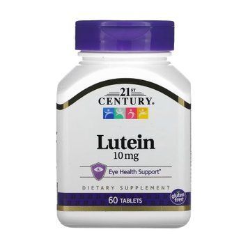 Лютеїн 21st Century Lutein 10 mg - 60 таблеток 2023-10-7080 фото