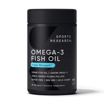 Омега-3 з аляскинського минтаю Sports Research Omega-3 Fish Oil Alaska Pollock 1250mg - 90 м'яких капсул 2023-10-3444 фото
