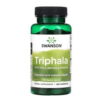 Трифала Swanson Triphala 500 mg - 100 капсул 100-56-0549604-20 фото