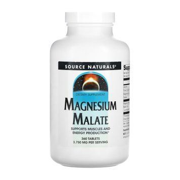 Малати магнію Source Naturals Magnesium Malate 1250mg - 360 таблеток 2023-10-2683 фото