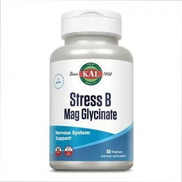 Гліцинат магнію для зняття стресу KAL Stress B Magnesium Glycinate - 60 рослинних капсул 2022-10-1013 фото
