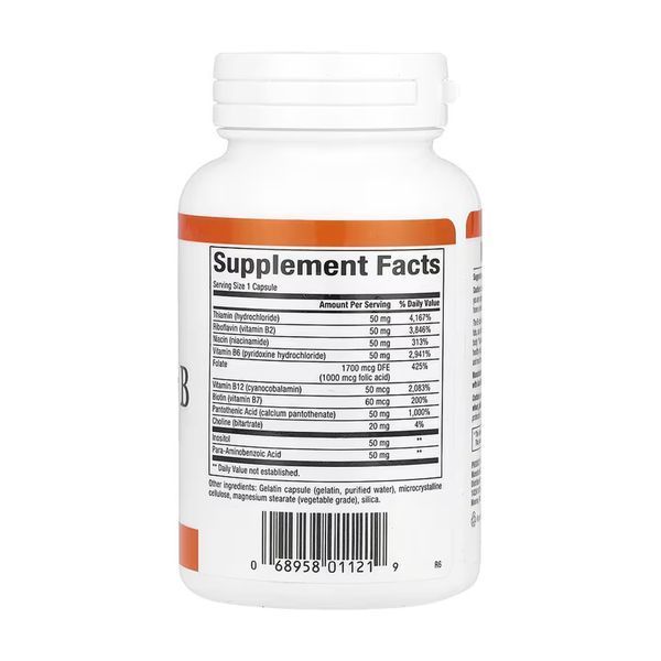 Високоефективний комплекс вітамінів групи B Natural Factors Hi Potency B Complex 50mg - 90 капсул 2023-10-6538 фото
