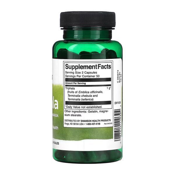 Трифала Swanson Triphala 500 mg - 100 капсул 100-56-0549604-20 фото