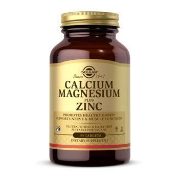 Кальцій, магній та цинк Solgar Calcium Magnesium Plus Zinc - 100 таблеток 2023-10-3695 фото