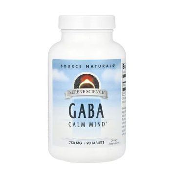 ГАМК Source Naturals Serene Science&reg; GABA 750 mg - 90 таблеток 2023-10-6133 фото