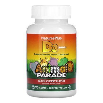 Дитячий вітамін D3 Nature's Plus Kids Vit D3 Chewable 500 IU - 90 жувальних таблеток 2022-10-2853 фото