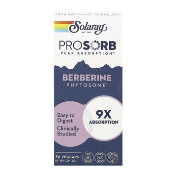 Берберин Solaray Prossorb Berberine 9x - 30 капсул 2023-10-6983 фото