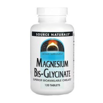 Бісгліцинат магнію Source Naturals Magnesium Bis-Glycinate - 120 таблеток 2023-10-5121 фото