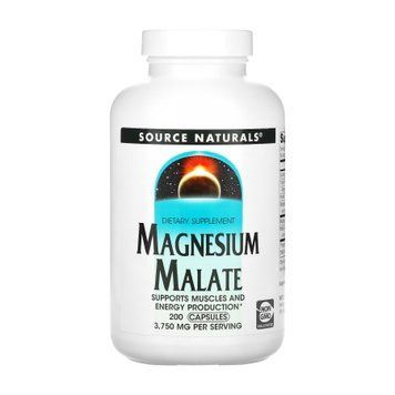 Малат магнію Source Naturals Magnesium Malate 625mg - 200 капсул 2023-10-2690 фото
