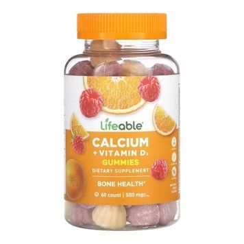 Кальцій + Вітамін D для дорослих у желейках Lifeable Calcium + Vitamin D Adult - 60 желейок 2023-10-7268 фото