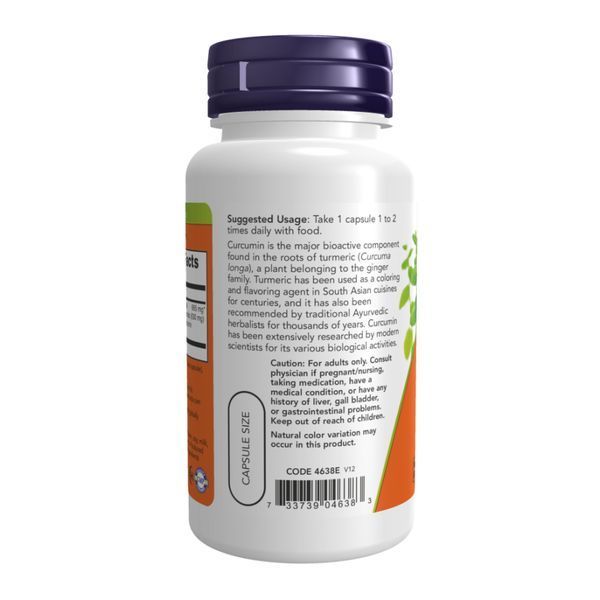 Екстракт куркуми Now Foods Turmeric Curcumin - 60 капсул 2022-10-2311 фото
