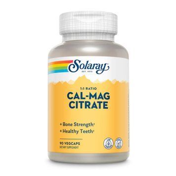 Цитрат кальцію та магнію Solaray Calcium & Magnesium Citrate - 90 рослинних капсул 2023-10-2393 фото