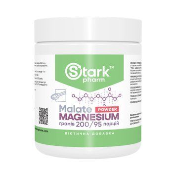 Малат магнію порошок Stark Pharm Magnesium Malate Powder - 200 г 2024-11-0862 фото